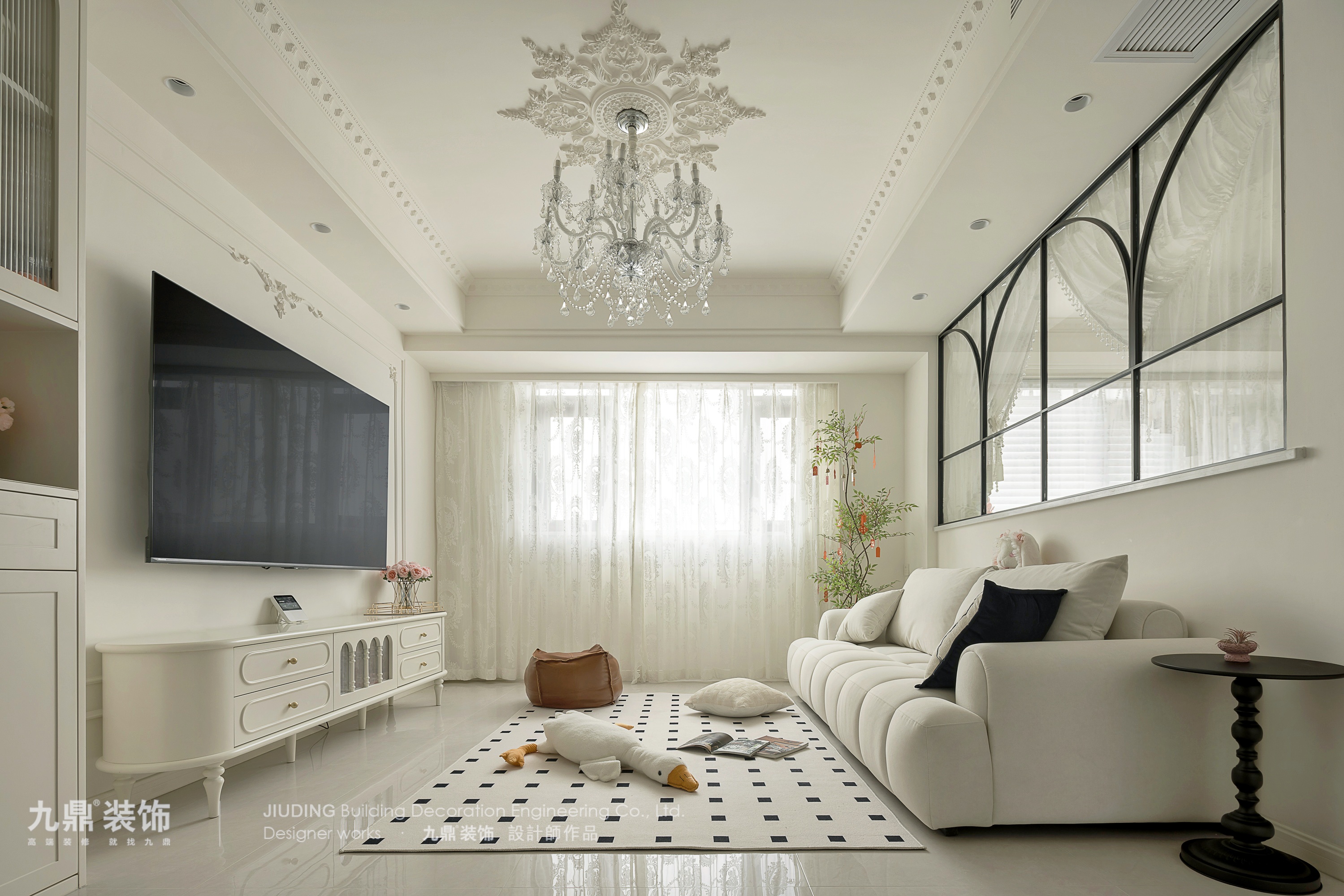 杭州泊悅府100㎡法式輕奢裝修案例